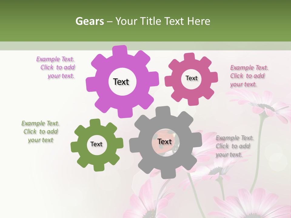 Isolated Petals Border PowerPoint Template