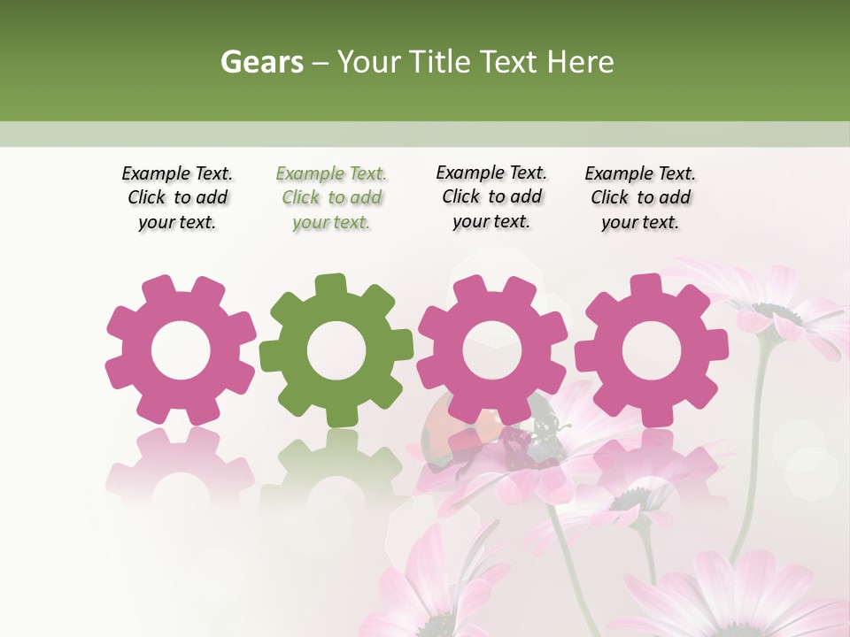 Isolated Petals Border PowerPoint Template