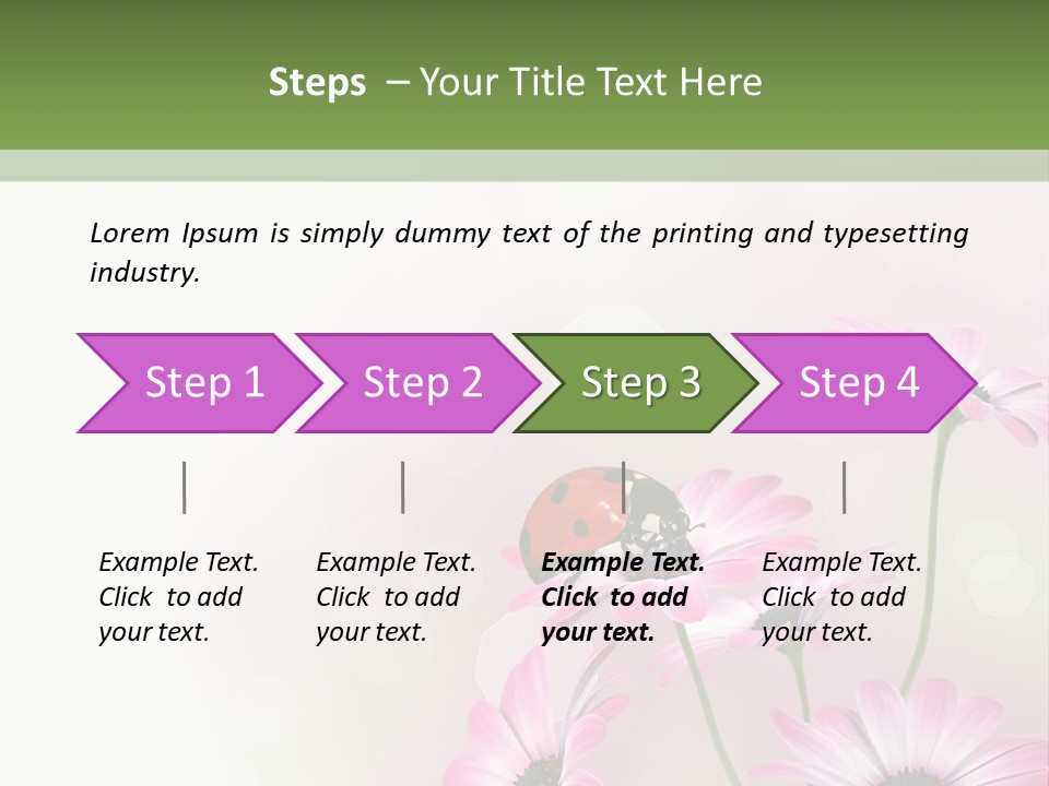 Isolated Petals Border PowerPoint Template