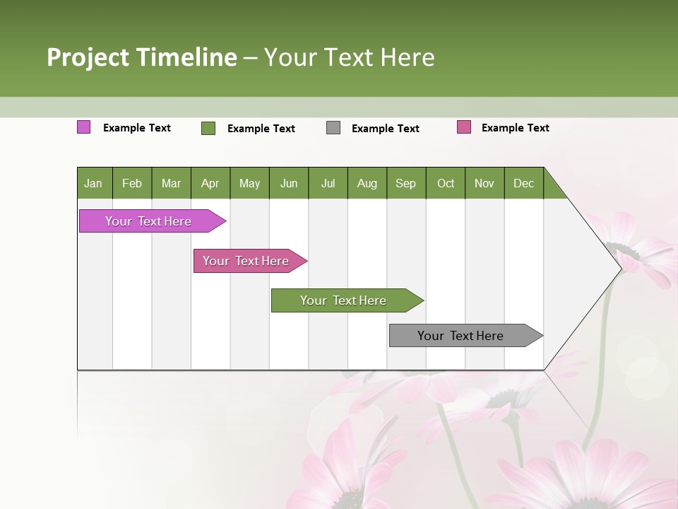Isolated Petals Border PowerPoint Template