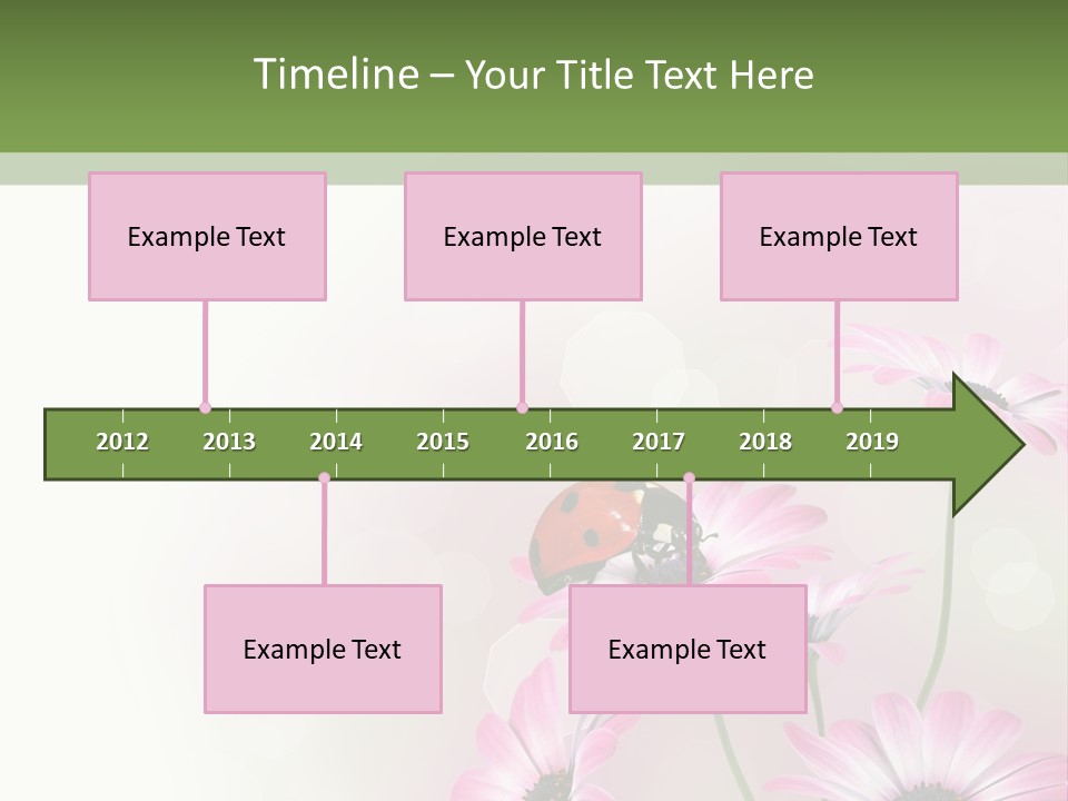 Isolated Petals Border PowerPoint Template