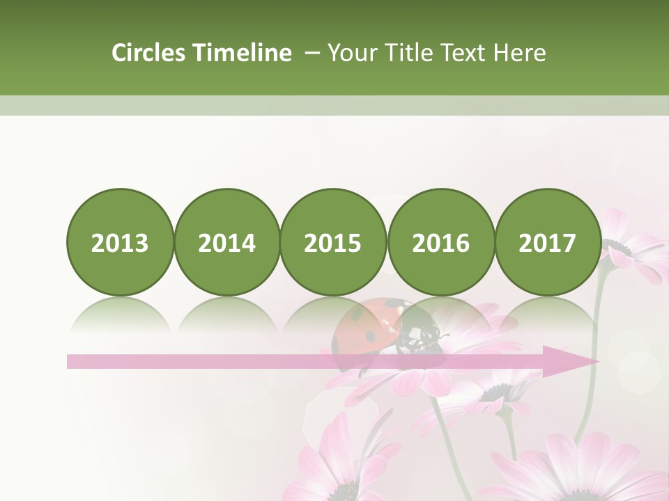 Isolated Petals Border PowerPoint Template