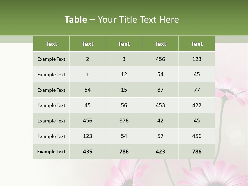 Isolated Petals Border PowerPoint Template
