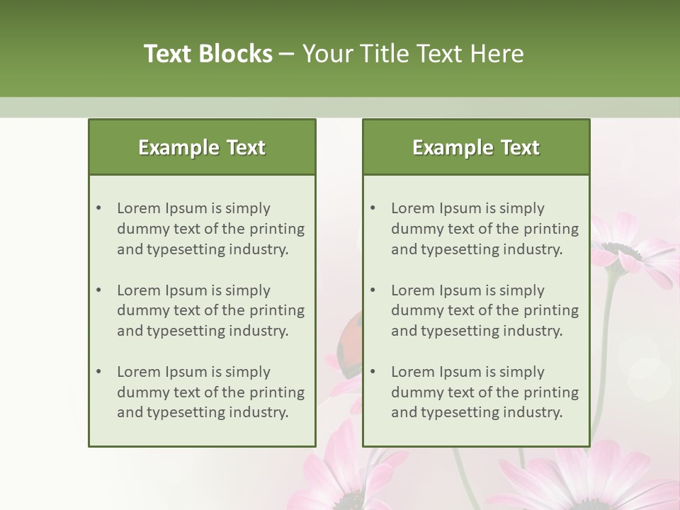 Isolated Petals Border PowerPoint Template