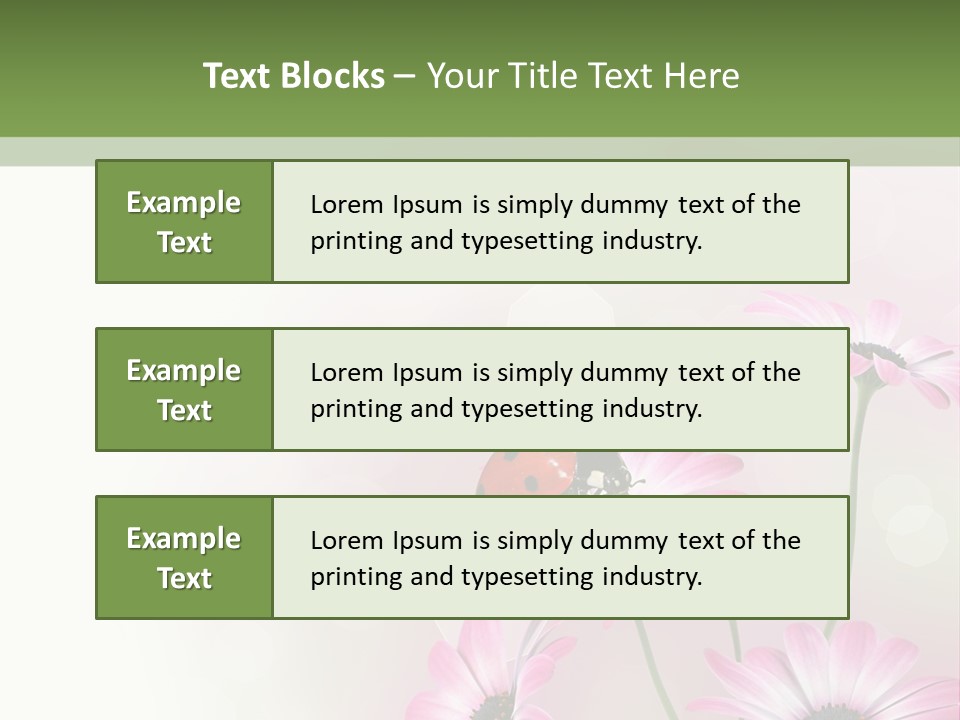 Isolated Petals Border PowerPoint Template