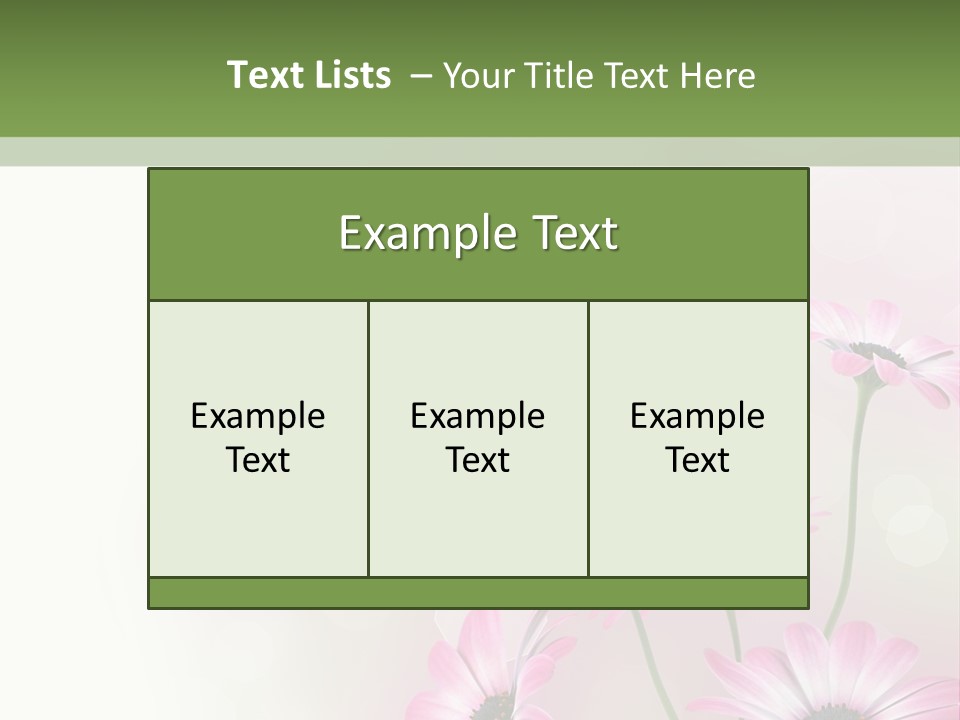 Isolated Petals Border PowerPoint Template