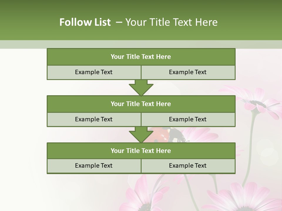 Isolated Petals Border PowerPoint Template