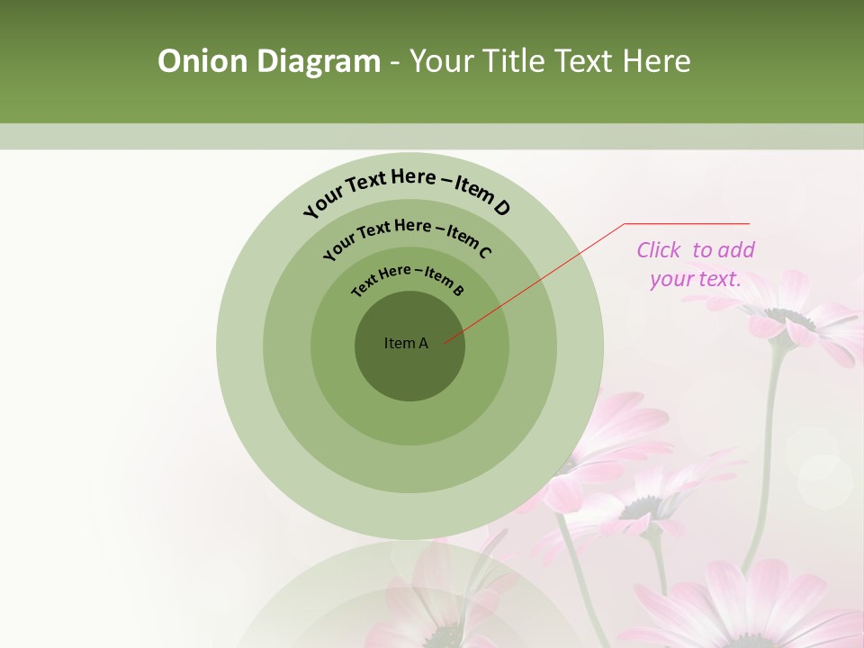 Isolated Petals Border PowerPoint Template