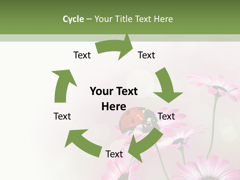 Isolated Petals Border PowerPoint Template