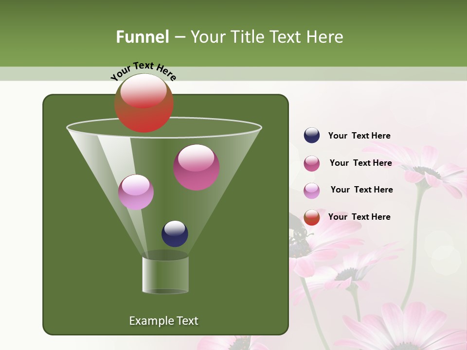 Isolated Petals Border PowerPoint Template