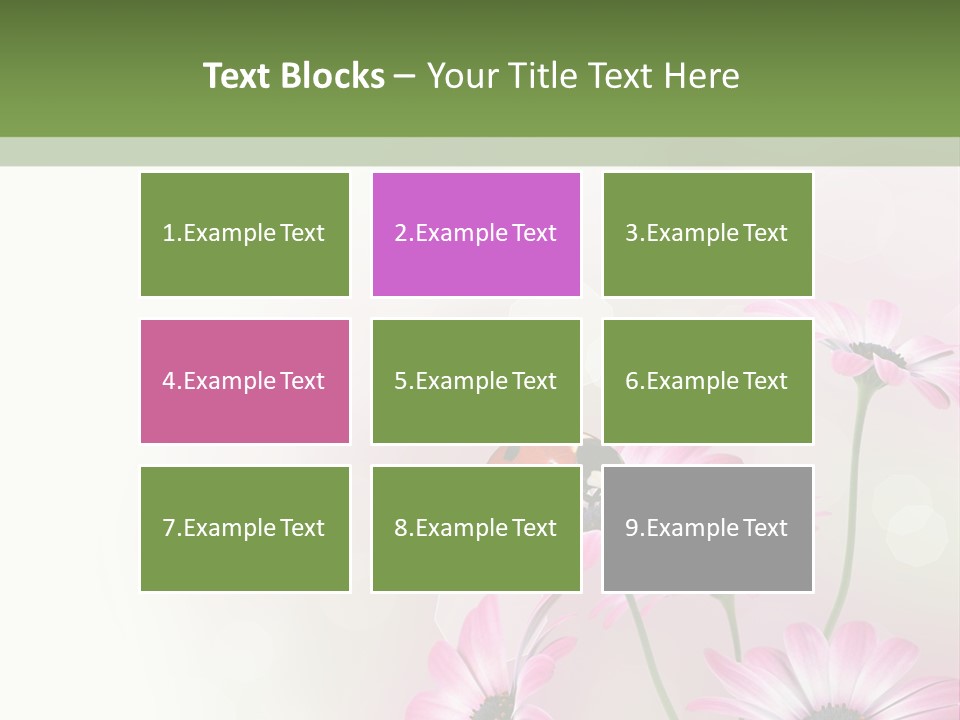 Isolated Petals Border PowerPoint Template