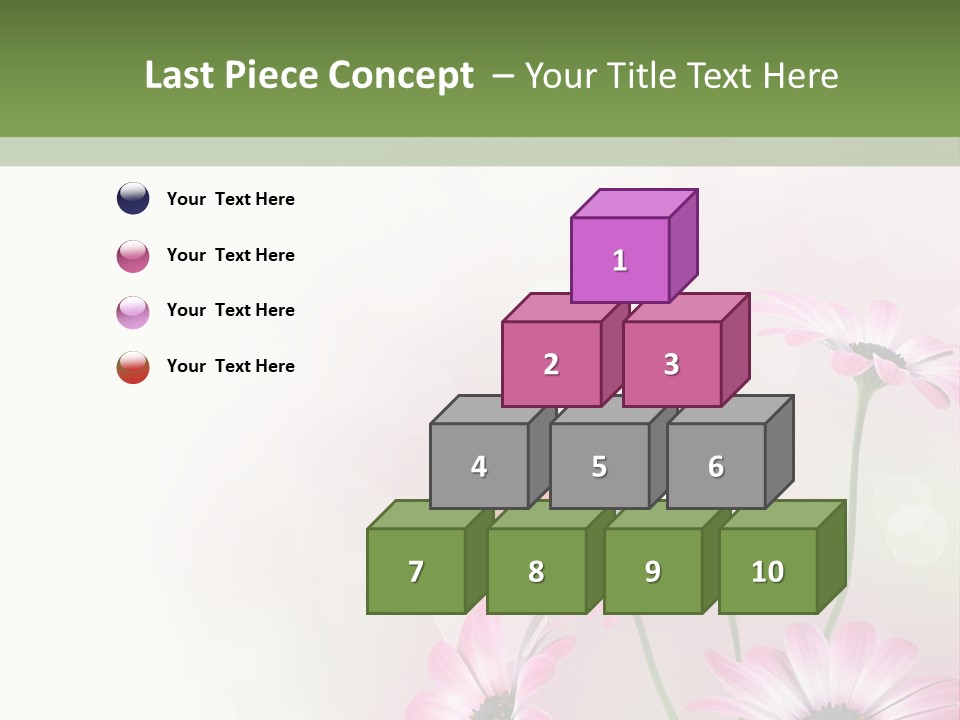 Isolated Petals Border PowerPoint Template