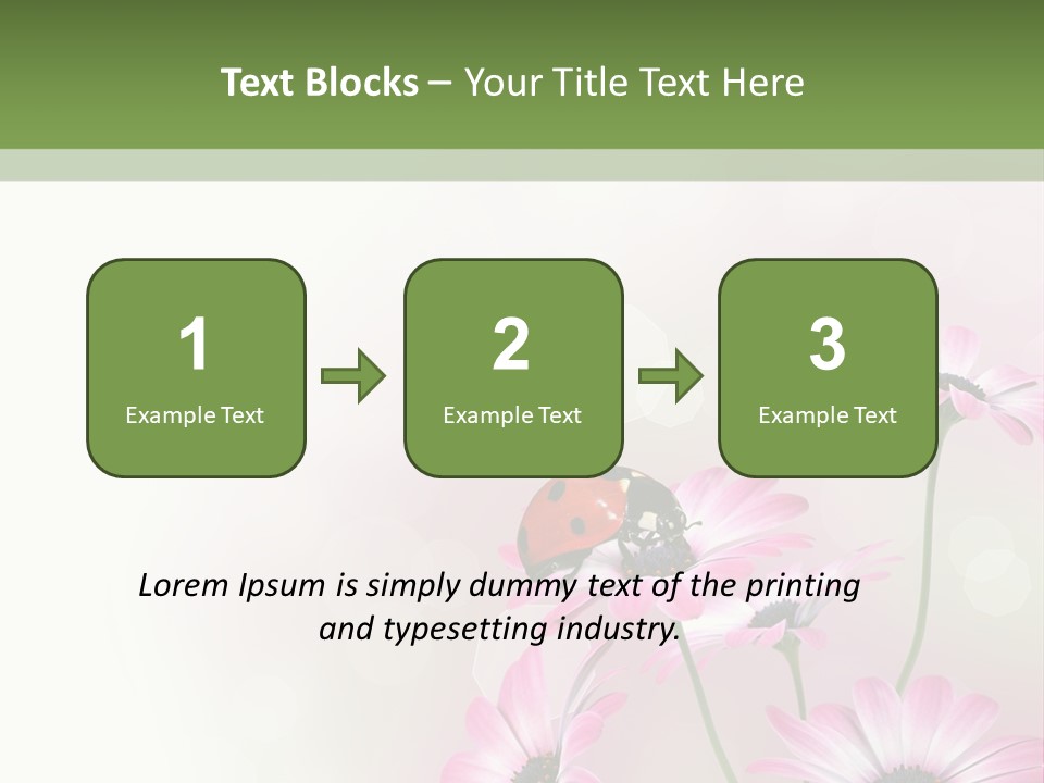 Isolated Petals Border PowerPoint Template