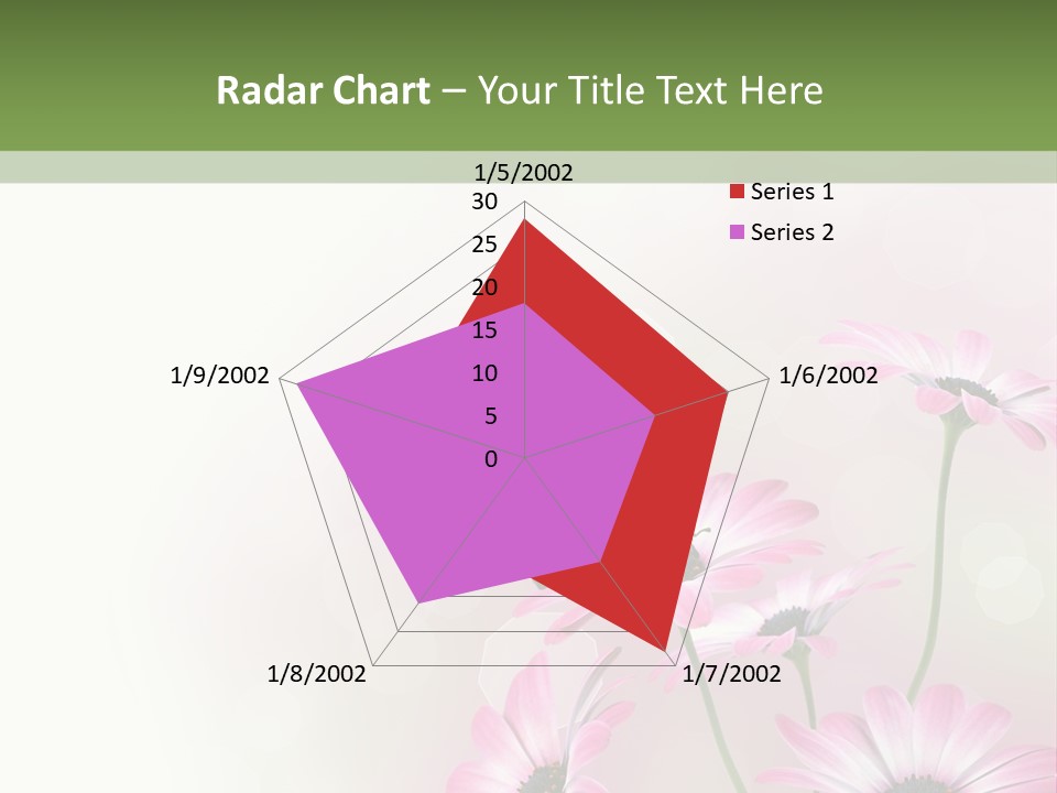 Isolated Petals Border PowerPoint Template