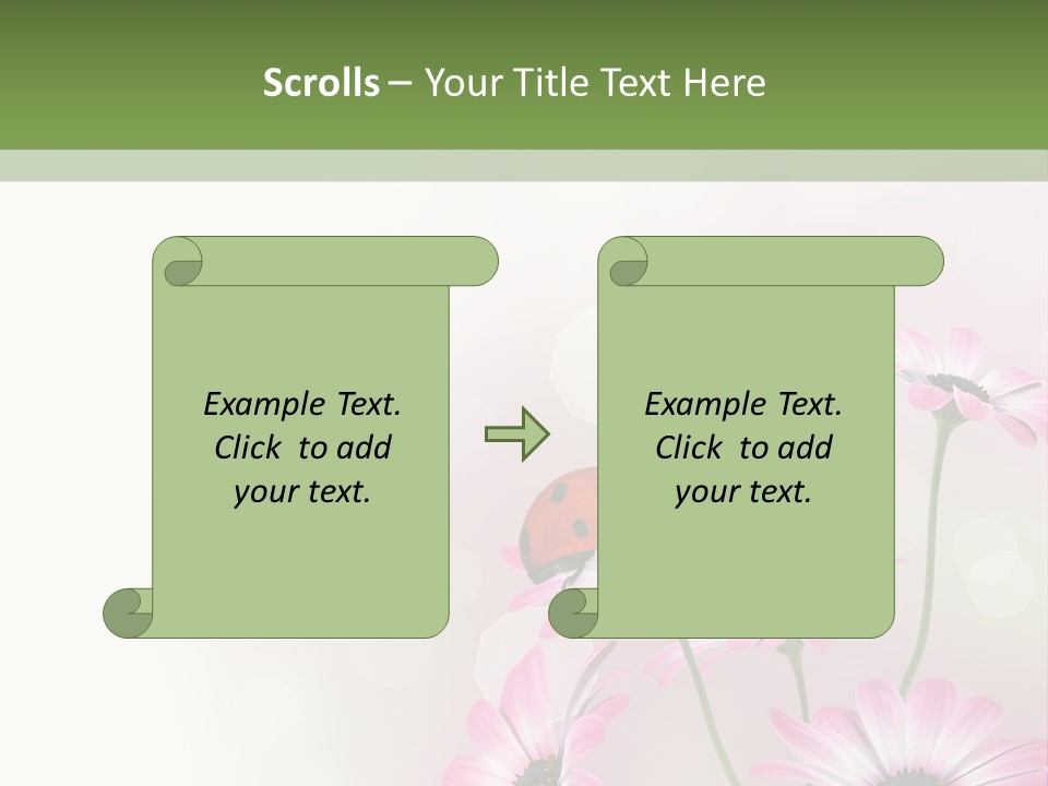 Isolated Petals Border PowerPoint Template