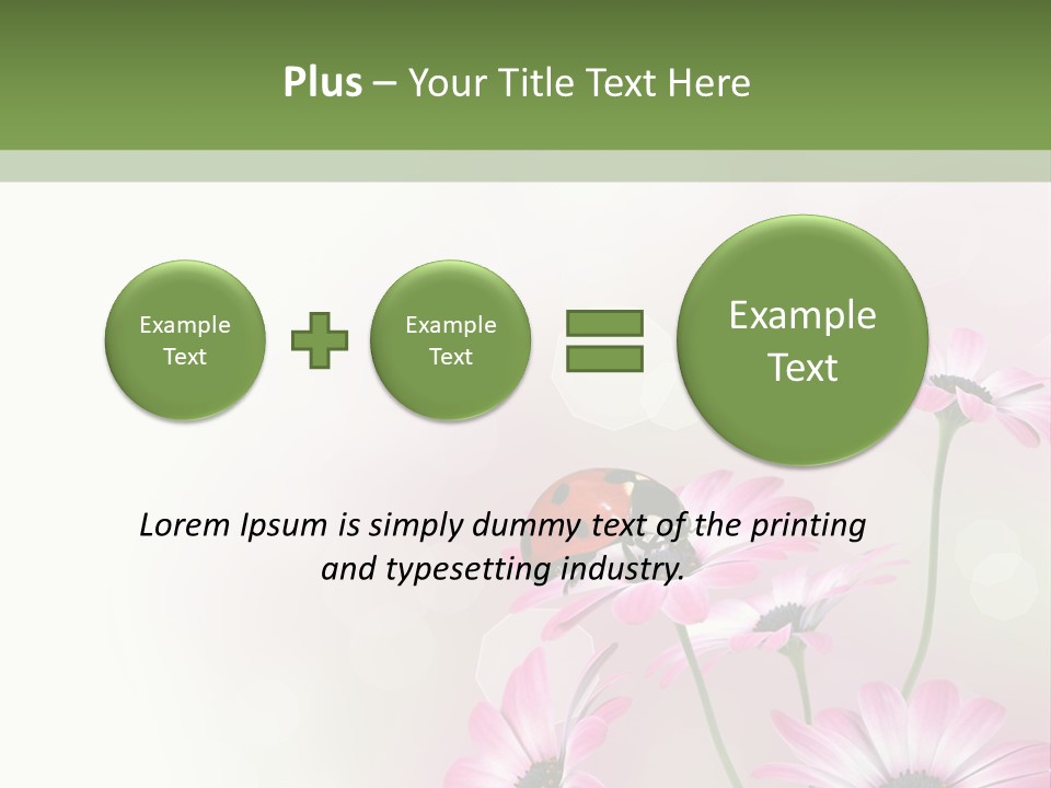 Isolated Petals Border PowerPoint Template
