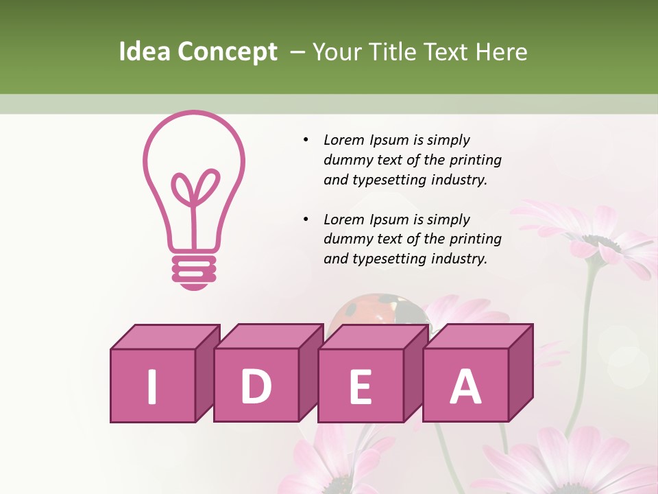 Isolated Petals Border PowerPoint Template