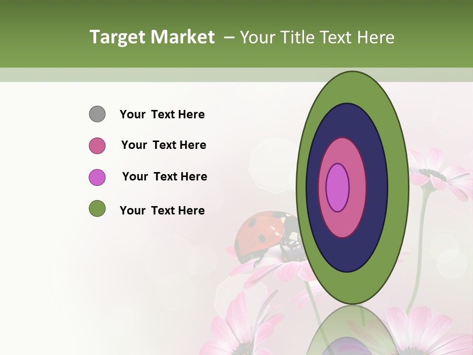 Isolated Petals Border PowerPoint Template