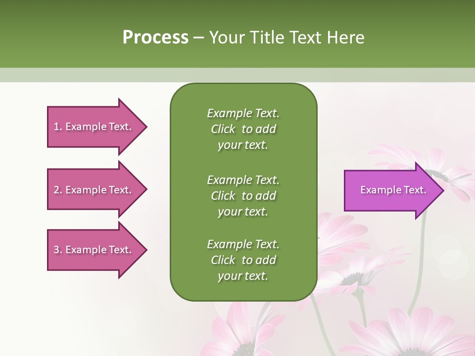 Isolated Petals Border PowerPoint Template