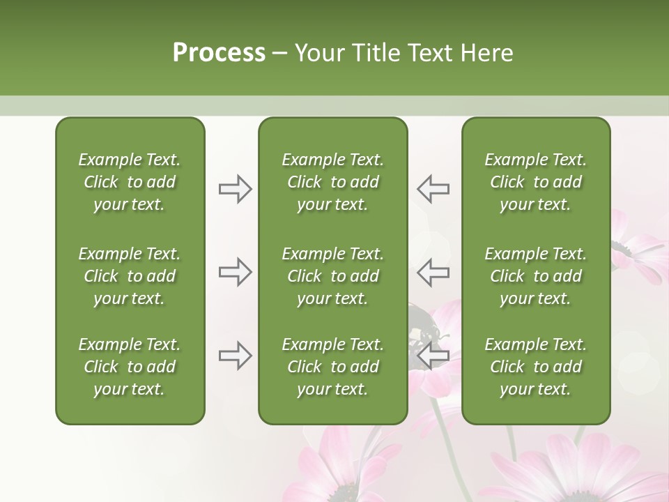 Isolated Petals Border PowerPoint Template
