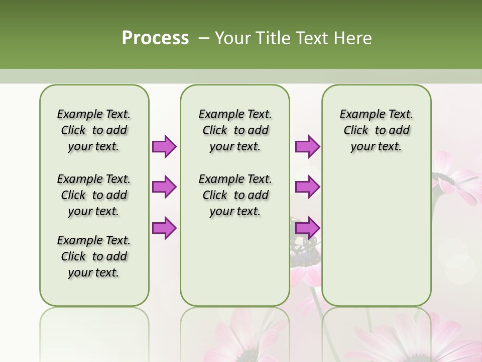 Isolated Petals Border PowerPoint Template
