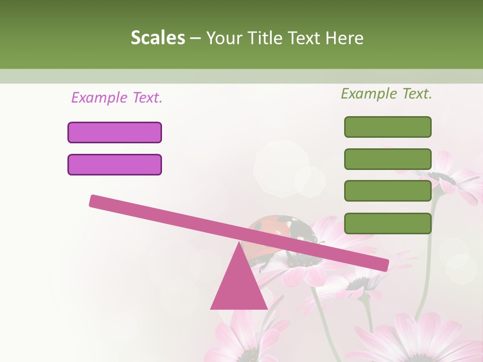 Isolated Petals Border PowerPoint Template