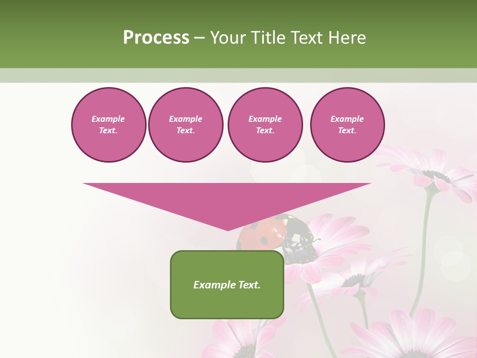 Isolated Petals Border PowerPoint Template