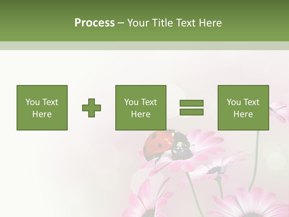 Isolated Petals Border PowerPoint Template
