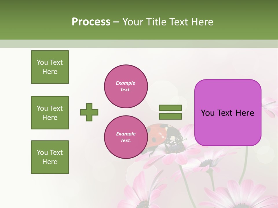 Isolated Petals Border PowerPoint Template