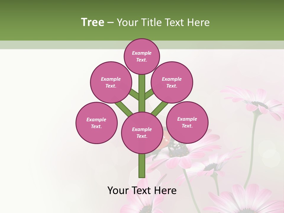 Isolated Petals Border PowerPoint Template