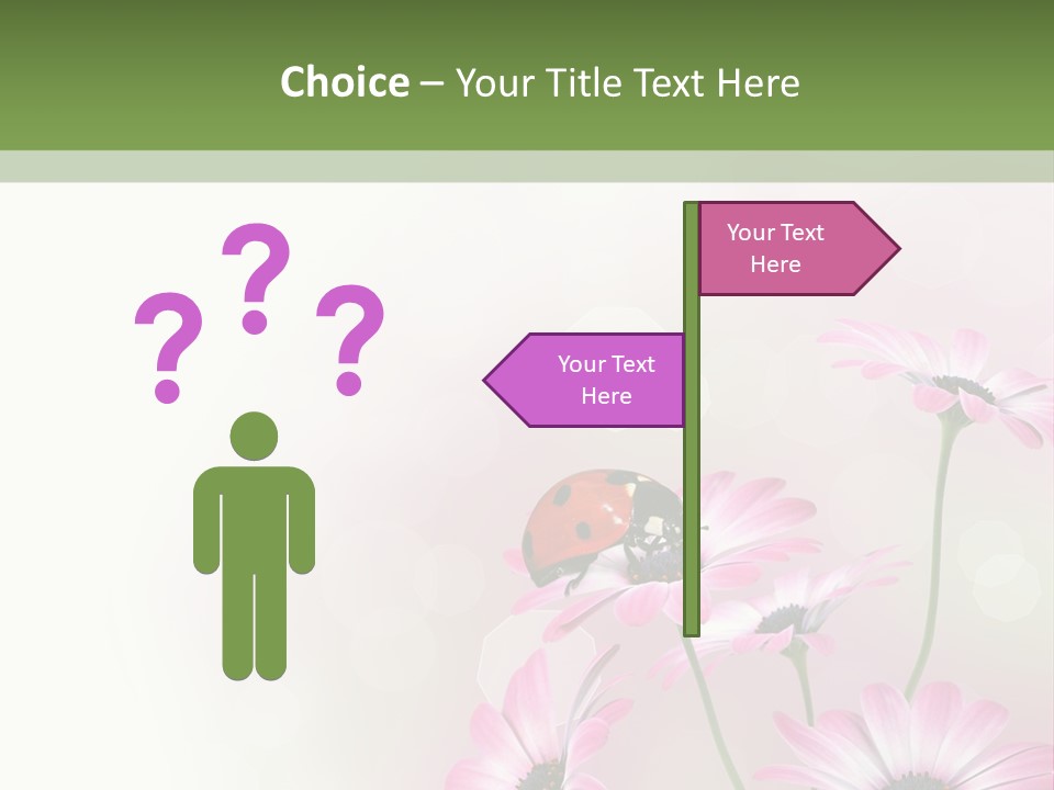Isolated Petals Border PowerPoint Template