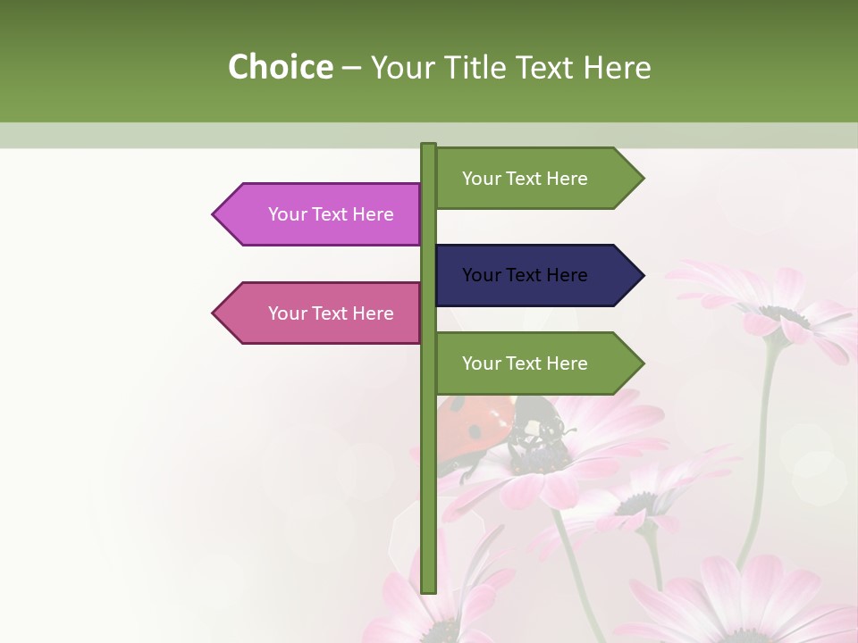 Isolated Petals Border PowerPoint Template
