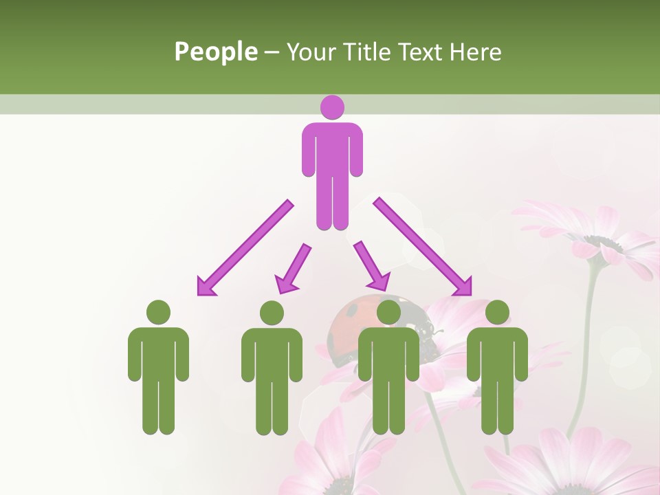 Isolated Petals Border PowerPoint Template