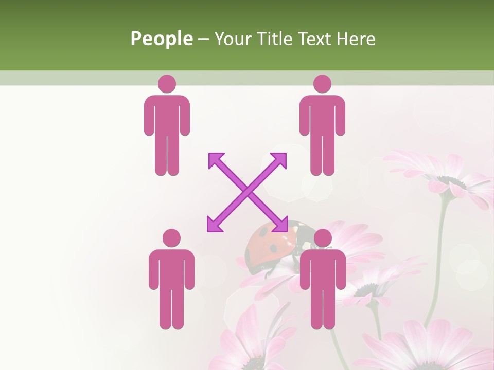 Isolated Petals Border PowerPoint Template