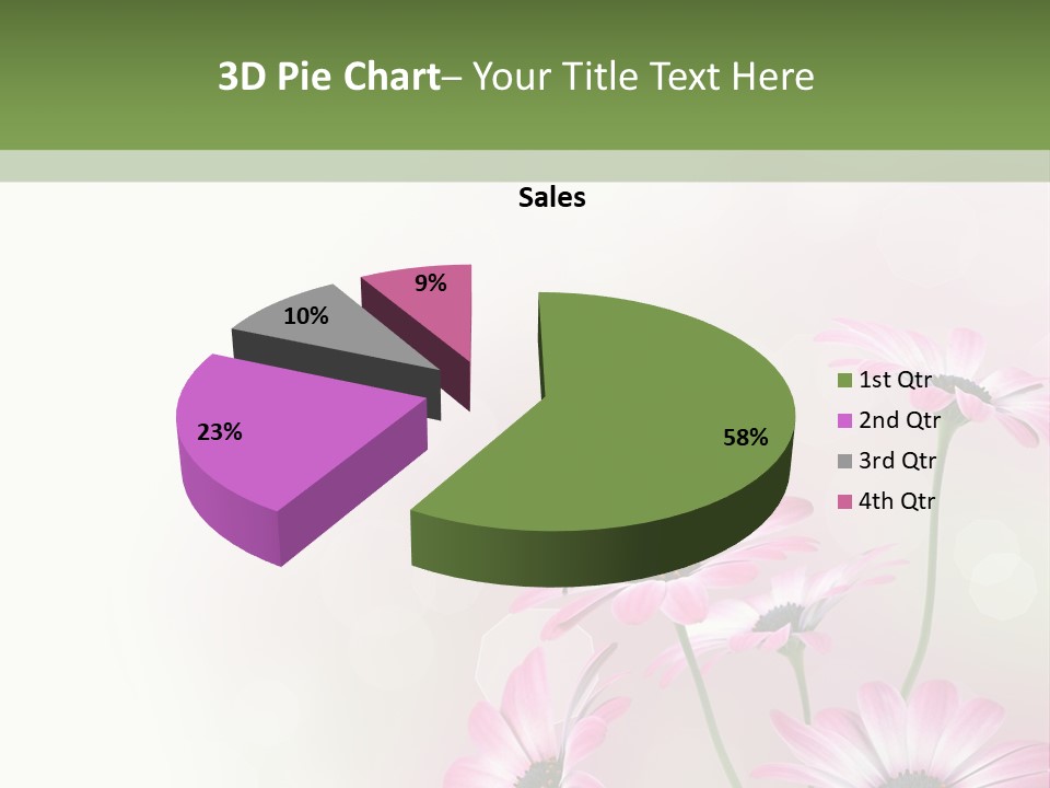 Isolated Petals Border PowerPoint Template