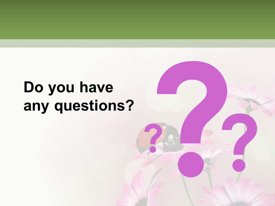 Isolated Petals Border PowerPoint Template