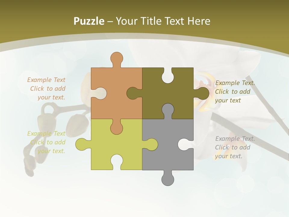 Nature Blossom White PowerPoint Template