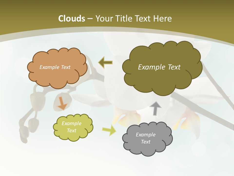 Nature Blossom White PowerPoint Template