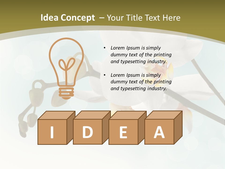 Nature Blossom White PowerPoint Template