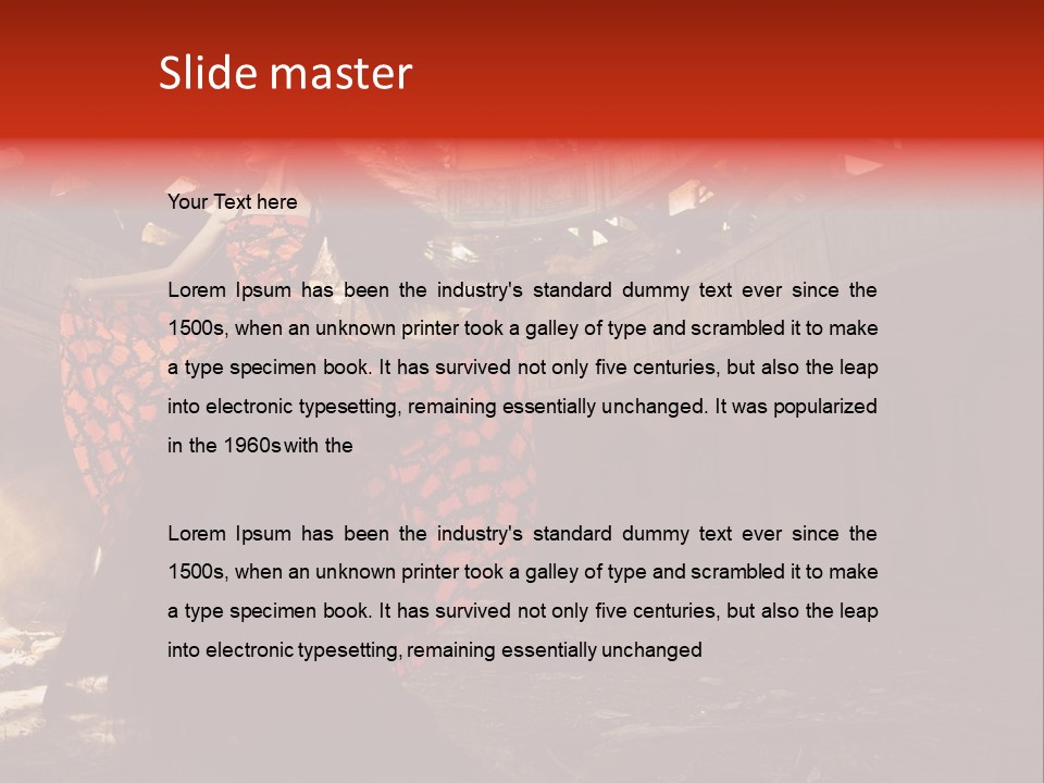 Cute Dress Actress PowerPoint Template