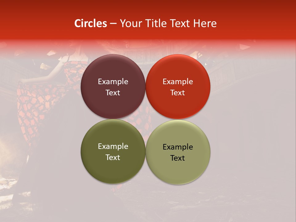 Cute Dress Actress PowerPoint Template