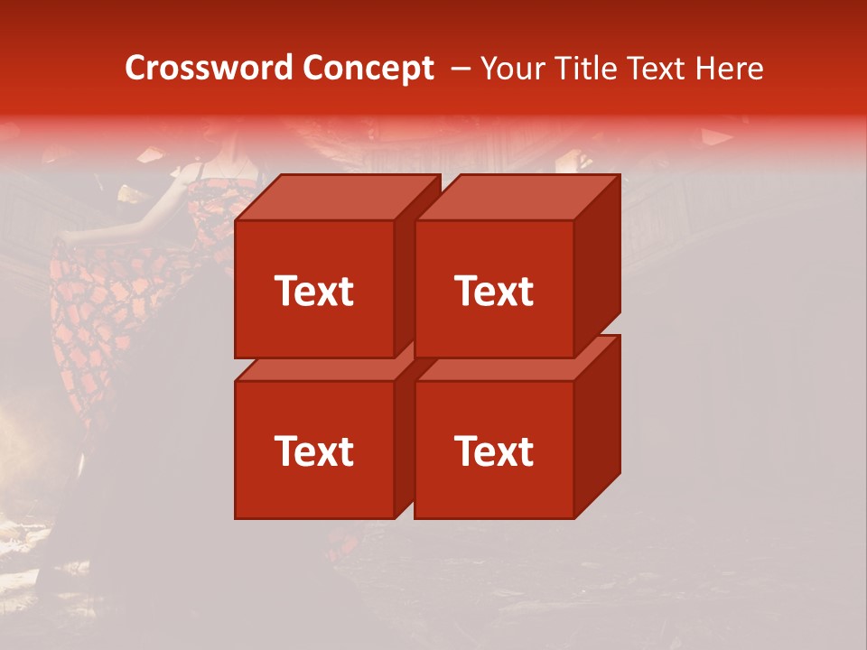 Cute Dress Actress PowerPoint Template