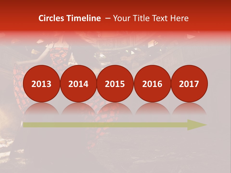 Cute Dress Actress PowerPoint Template