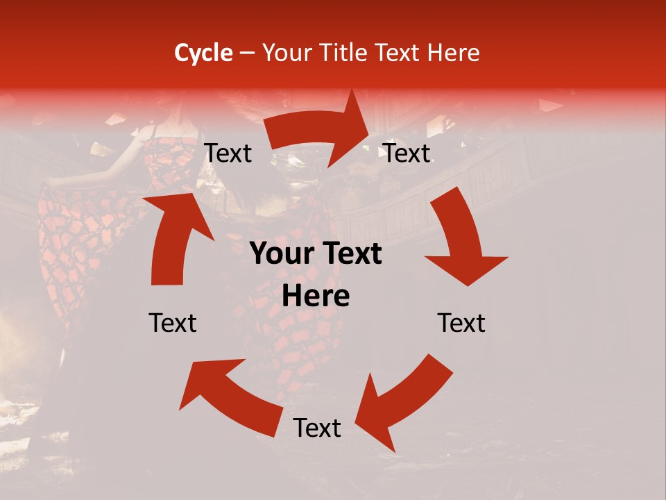 Cute Dress Actress PowerPoint Template