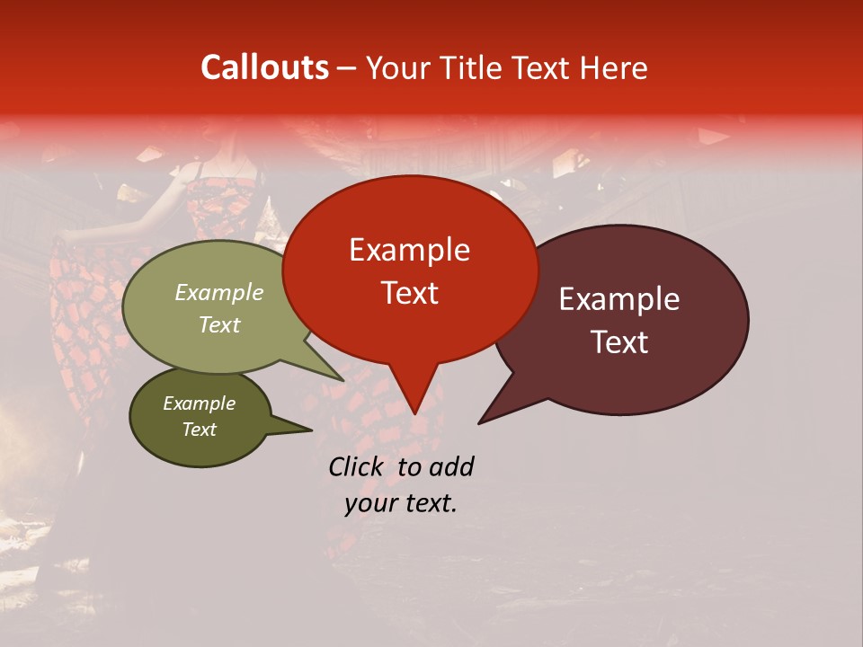 Cute Dress Actress PowerPoint Template