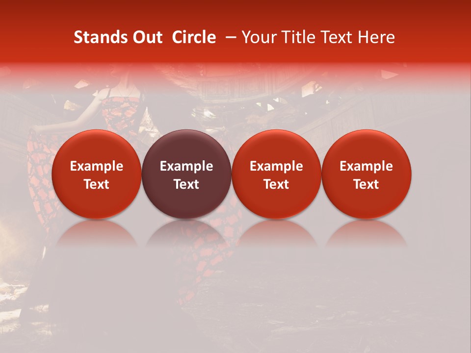 Cute Dress Actress PowerPoint Template