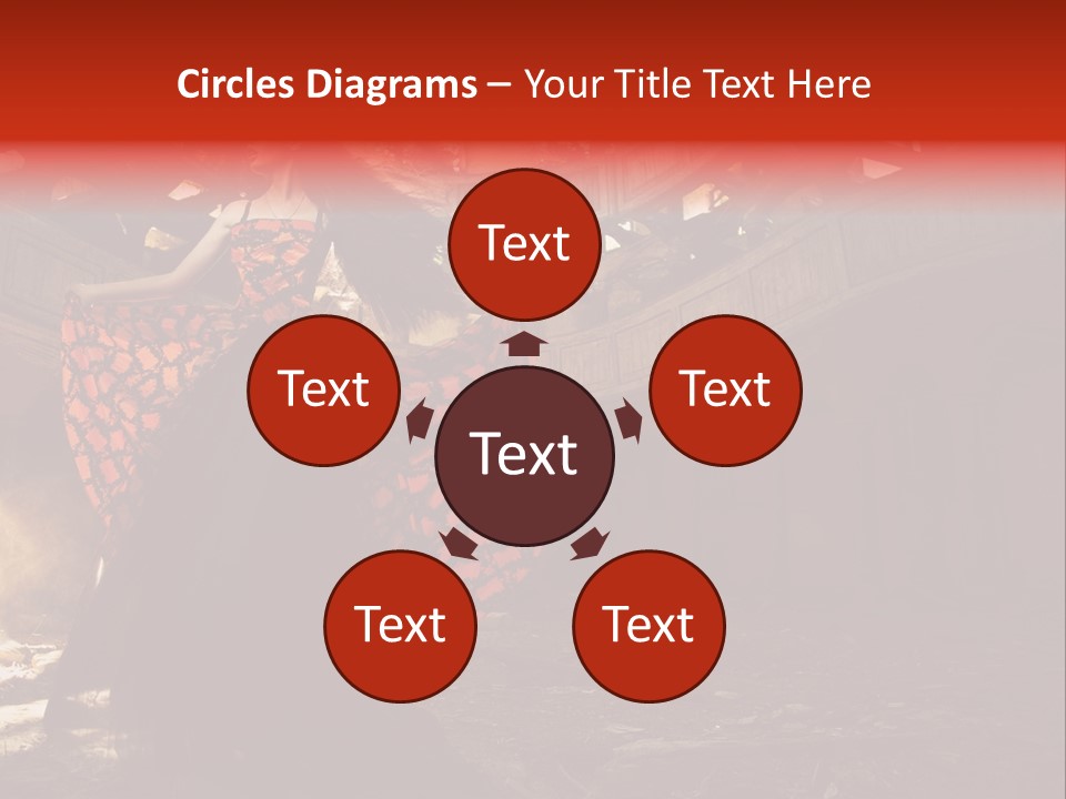 Cute Dress Actress PowerPoint Template