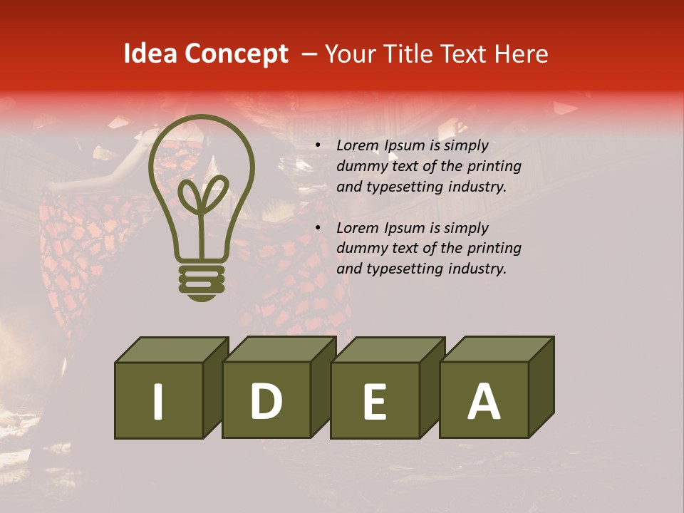 Cute Dress Actress PowerPoint Template