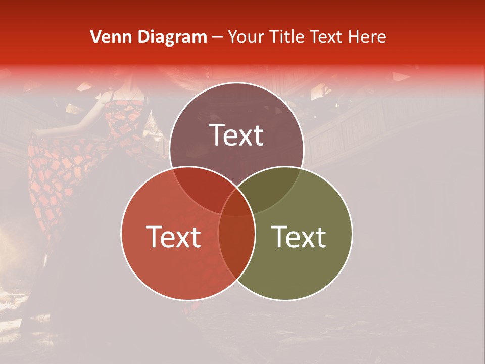 Cute Dress Actress PowerPoint Template