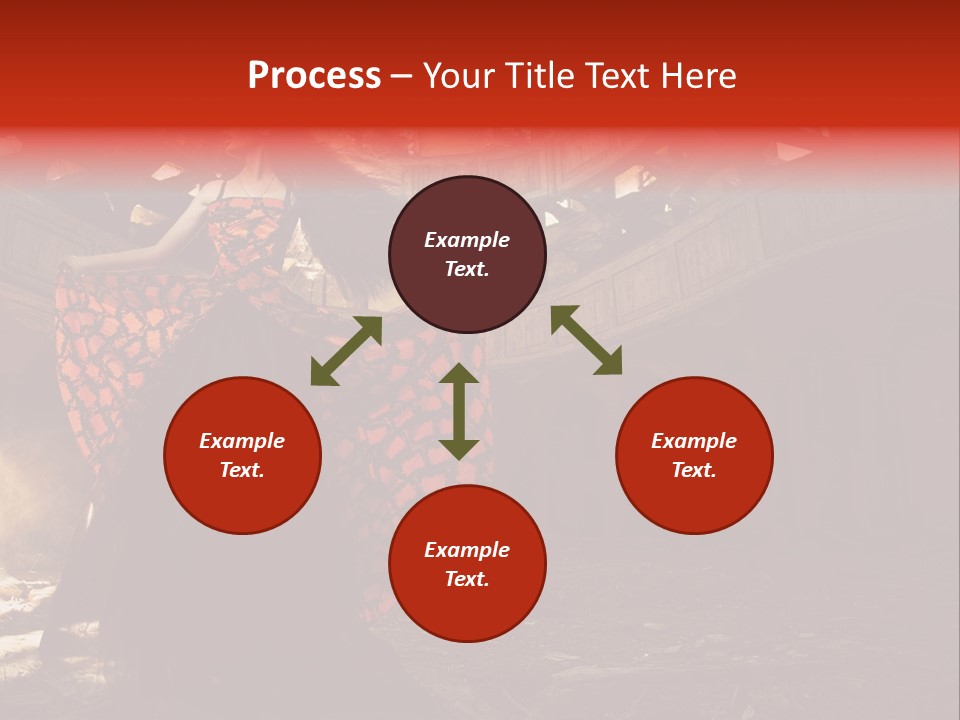 Cute Dress Actress PowerPoint Template